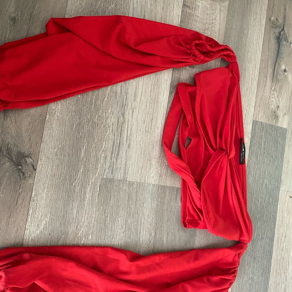 red shein shirt